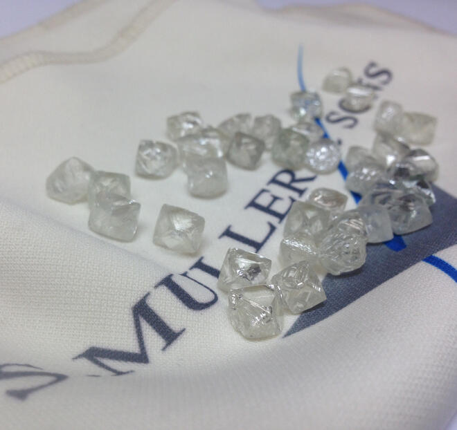 rough diamond parcel