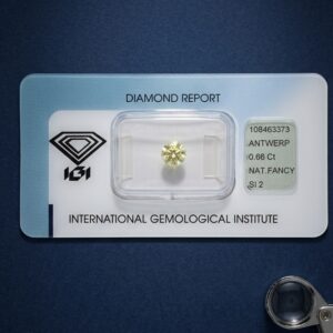 0.66ct Round Brilliant FANCY SI2 Natural Diamond