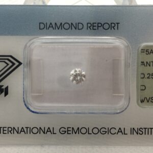 0.25ct Round Brilliant D VVS1 Natural Diamond