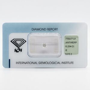 0.25ct Round Brilliant E VVS2 Natural Diamond