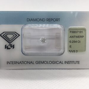 0.25ct Round Brilliant E VVS2 Natural Diamond