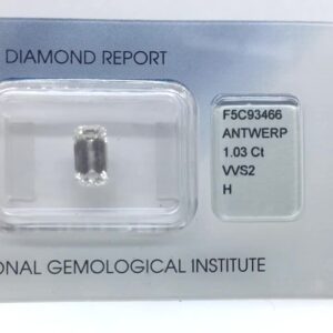 1.03ct Emerald H VVS2 Natural Diamond