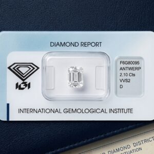 2.1ct Emerald D VVS2 Natural Diamond