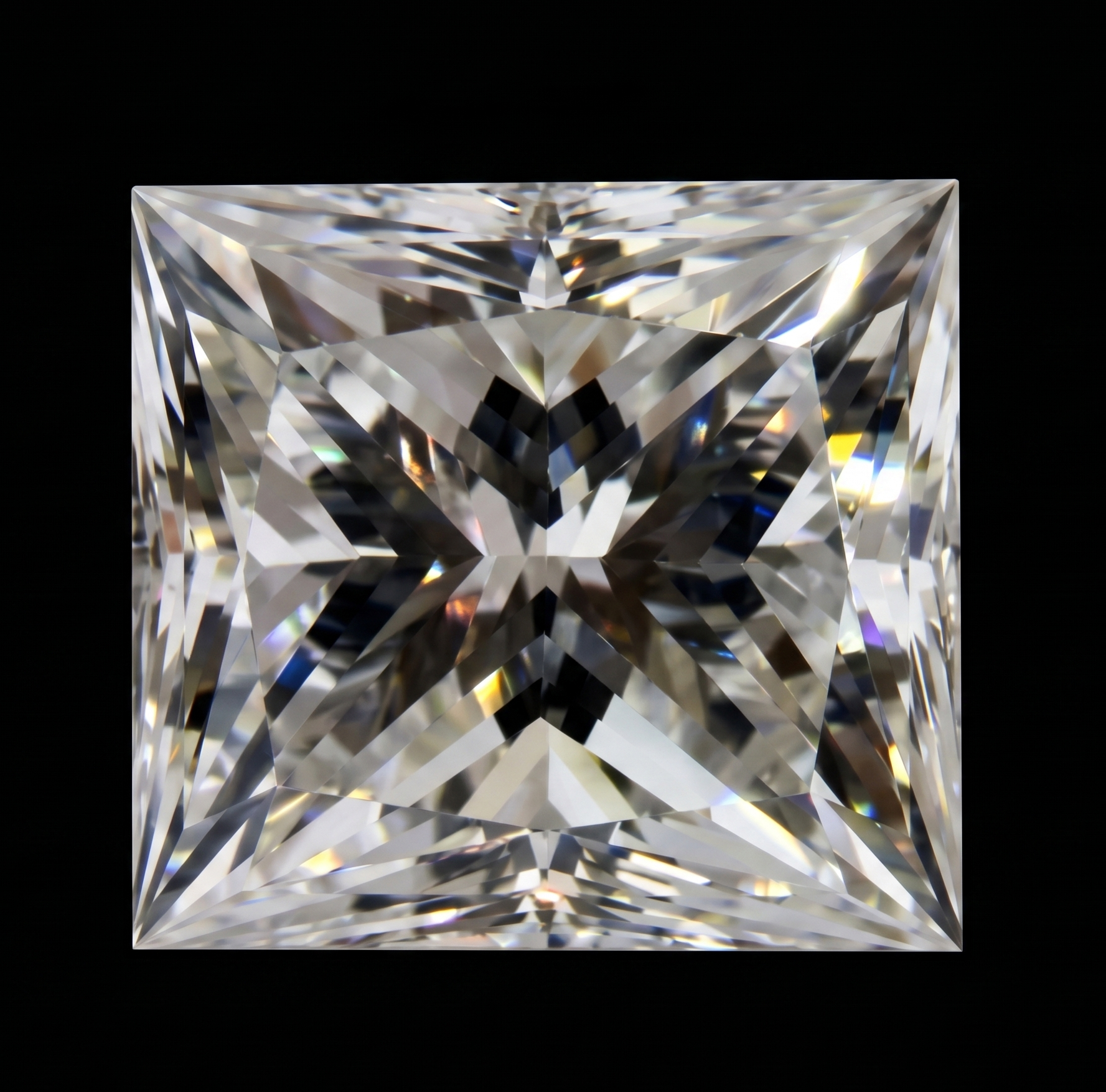 1.12ct Princess F IF Natural Diamond