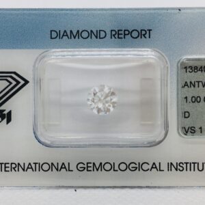 1.0ct Round Brilliant D VS1 Natural Diamond