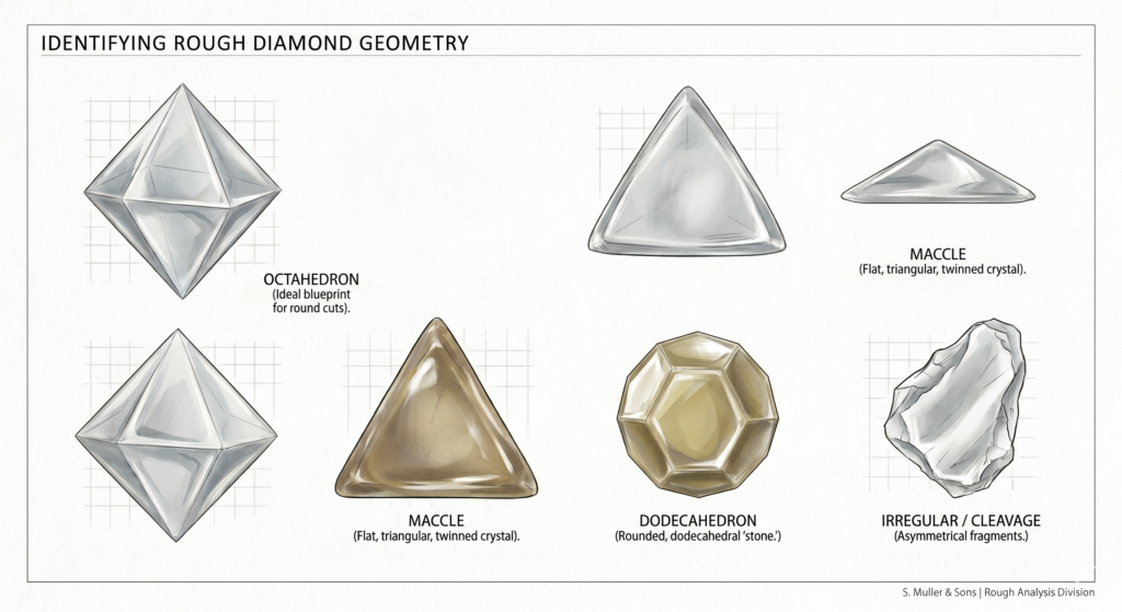 rough diamond shapes